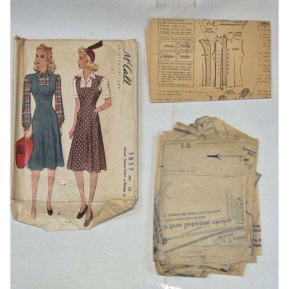 Vintage McCalls Sewing Patterns 50s-60s Mid Century Fashion Size 12 Cut Complete - Picture 2 of 7